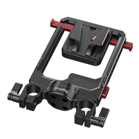 SmallRig 6273 - obrotowa płytka montażowa do akumulatora V-Mount (obustronny, 2x mocowanie V-Lock) z zaciskiem na 2x pręt 15mm